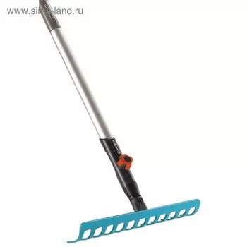 Грабли прямые, прямой зубец, 12 зубцов, металл, насадка для комбисистемы