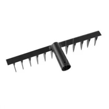 Грабли прямые, витой зуб, 12 зубцов, стальные, без черенка