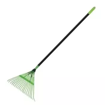 Грабли веерные, 18 зубцов, металл, металлический черенок