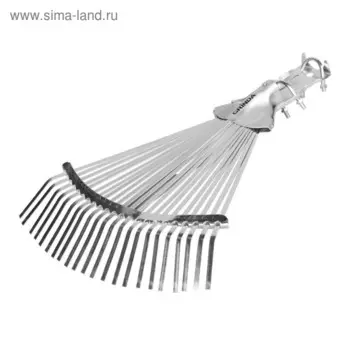 Грабли веерные, пластинчатые, 22 зубца, металл, тулейка 25 мм, без черенка