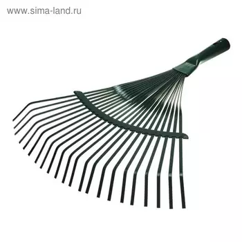 Грабли веерные, пластинчатые, 22 зубца , металл, тулейка 25 мм, без черенка