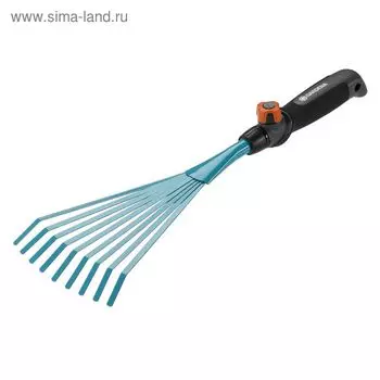 Грабли веерные, пластинчатые, 9 зубцов, металл, насадка для комбисистемы