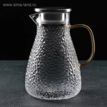 Кувшин для воды Magistro «Сара», 1.5 л, 16.513.521 см, с крышкой, стекло, прозрачный