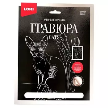 Гравюра большая с эффектом серебра «Донской сфинкс»