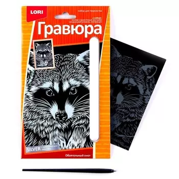 Гравюра малая «Обаятельный енот»