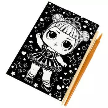 Гравюра серебряная «Куколка-модница» 10 15 см