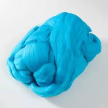 Гребенная лента 100% тонкая мериносовая шерсть 100гр (583 бирюза)