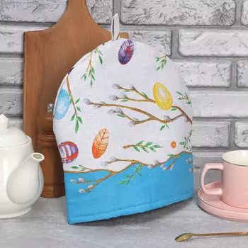 Грелка на чайник Доляна Happy Easter 2828 см, 100% хлопок, 164 г/м, МИКС