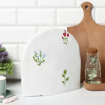 Грелка на чайник Этель «Цветочек» 2828 см, саржа 190 г/м, 100% хлопок