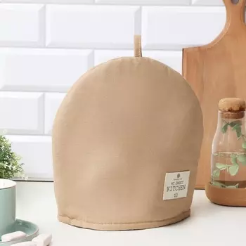 Грелка на чайник Этель ECO, бежевая, 2828 см, 70% хлопок, 30% лён, 190 г/м