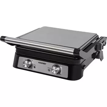 Гриль электрический NORDFROST G 220 X, 2000 Вт, антипригарное покрытие, 2923 см, серый