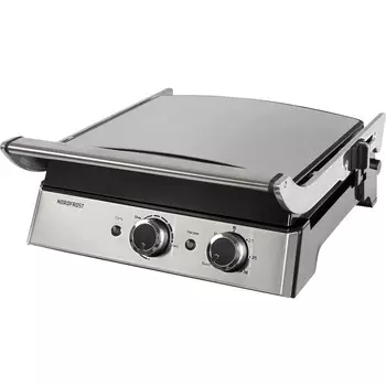 Гриль электрический NORDFROST GR 240X, 2000 Вт, антипригарное покрытие, 2923 см, серый