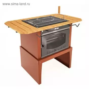 Гриль Suomi Grill Table, двухсторонняя решётка-гриль, держатель полка, 128 х 72,5 х 94 см
