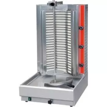 Гриль VIATTO HES-E2, для приготовления шаурмы, 8.2 кВт, d=30 см, 9 кг, серебристый