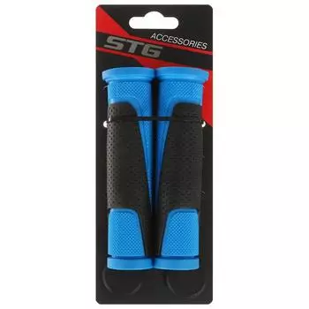 Грипсы 125 мм, цвет синий/чёрный