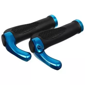 Грипсы Dream Bike, 137 мм, эргономические, цвет чёрный/синий