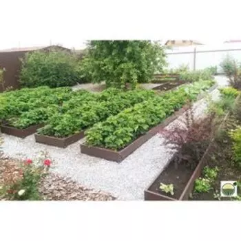 Грядка оцинкованная, 200 × 100 × 17 см, коричневая