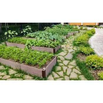 Грядка садовая из ДПК 1-й ДПК комбинат высокая 75*75*30 см