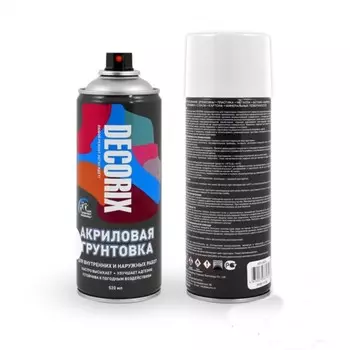 Грунт – аэрозоль DECORIX (А824), цвет белый, 520 мл