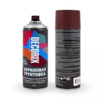 Грунт – аэрозоль по ржавчине DECORIX (А11), цвет красно – коричневый, 520 мл
