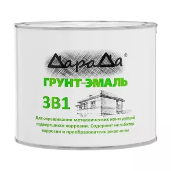 Грунт-эмаль 3 в 1 быстросохнущий (Дарада) (ГОСТ) ярко-желтый 1,8 кг