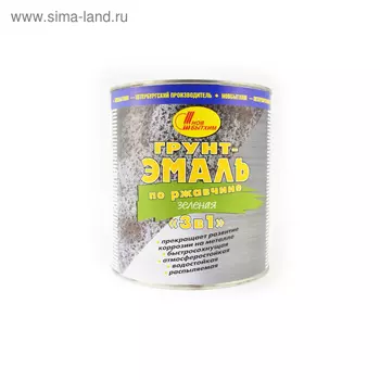Грунт-эмаль по ржавчине зеленая 3л