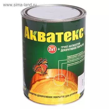 Грунт-антисептик "Акватекс", белый, 0,8 л