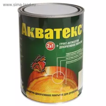 Грунт-антисептик "Акватекс", бесцветный, 0,8 л