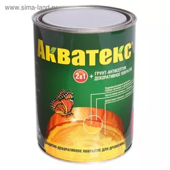 Грунт-антисептик "Акватекс", махагон, 0,8 л