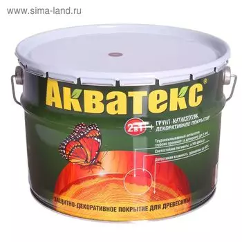 Грунт-антисептик "Акватекс", орех, 10 л