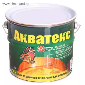 Грунт-антисептик "Акватекс", палисандр, 3 л