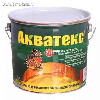 Грунт-антисептик "Акватекс", рябина, 3 л