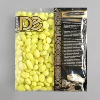 Грунт декоративный, флуоресцентный, лимонный, 800 г, фр 8-12 мм