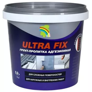 Грунт-пропитка акриловая-010 адгезионная_ULTRA FIX 0,9 л