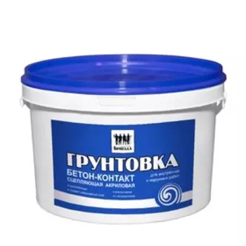 Грунтовка Бетон контакт ВДАК «Бригада» сцепляющая, универсальная, розовая 25кг