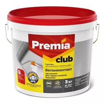 Грунтовка Бетонконтакт адгезионная, ведро 3 кг