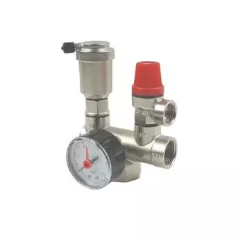 Группа безопасности Benarmo 118-9839, для котла, 1"-3/4"-1/2"-1/2"-1/4", 3 бар