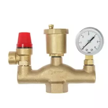 Группа безопасности "СТМ" ТЕРМО, для котлов отопления, 1", Ш - образная