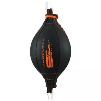 Груша на растяжках BoyBo Fire, кожа, цвет чёрный/оранжевый