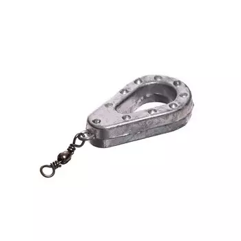 Груз YUGANA для карповой ловли гриппа с ушком и вертлюгом, 30 г