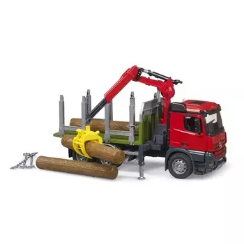 Грузовик Bruder Mercedes, для перевозки леса, с брёвнами