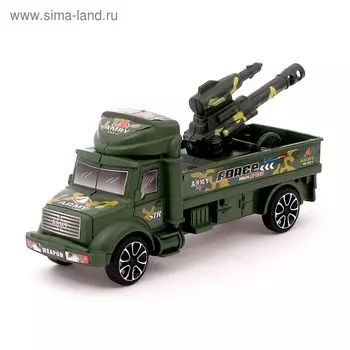 Грузовик инерционный «Военный автовоз» с пушкой