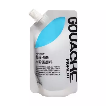 Гуашь художественная, 300 мл, в дой-паке с крышкой, голубая