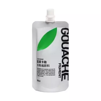 Гуашь художественная 80 мл, в дой-паке с крышкой, зеленый