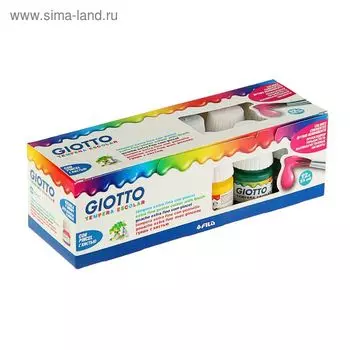 Гуашь художественная набор 12 цветов*25 мл GIOTTO PAINT POT +кисть 356700