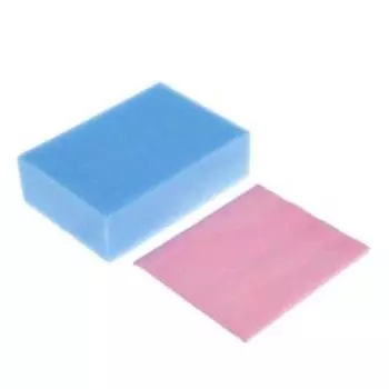 Губка автомобильная поролоновая с салфеткой, МИКС 200х140х60 мм