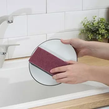 Губка бытовая с чистящим слоем Raccoon «Лофт», 1 шт, 1574 см, крупонопористый поролон