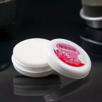 Губка для обуви круглая "Твой путь к совершенству", бесцветная