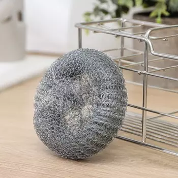 Губка для посуды металлическая Raccoon, плетёная, оцинкованная, 30 г