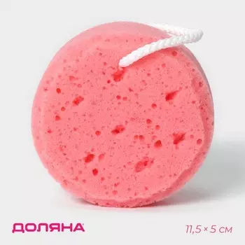 Губка для тела Доляна Cookie, 11.55 см, розовая